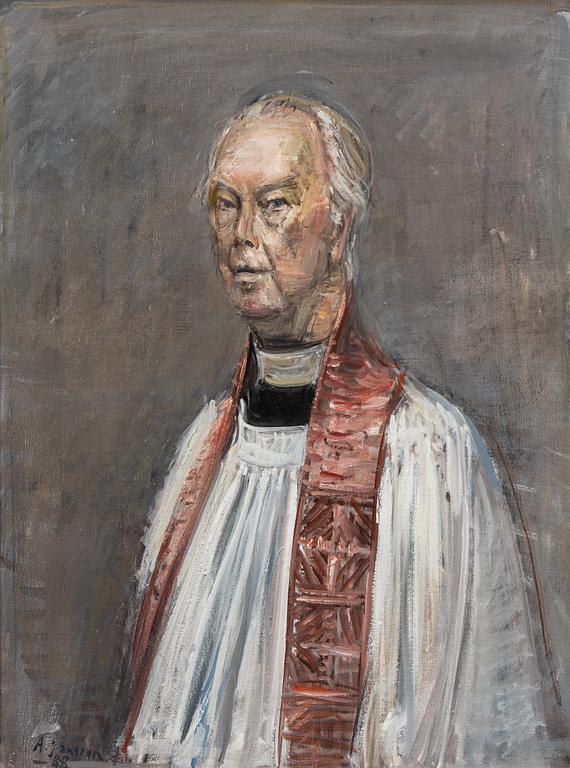 Alvar Jansson, Portrait of the parish priest Per-Arne Dahlin.