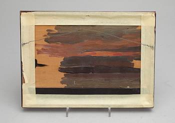 PELLE SWEDLUND, olja på pannå, monogramsign.