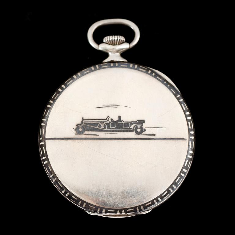 FICKUR, sk smokingur, silver, Alpina, 1930-tal.