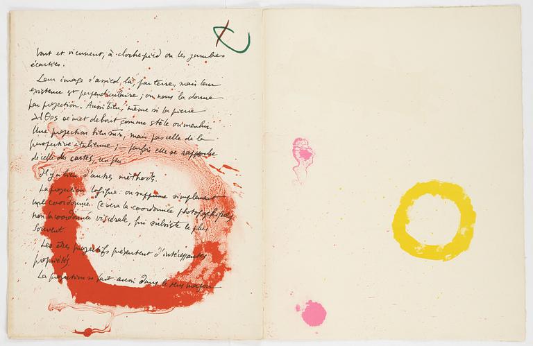 Joan Miró, textlitografier ur "Album 19".