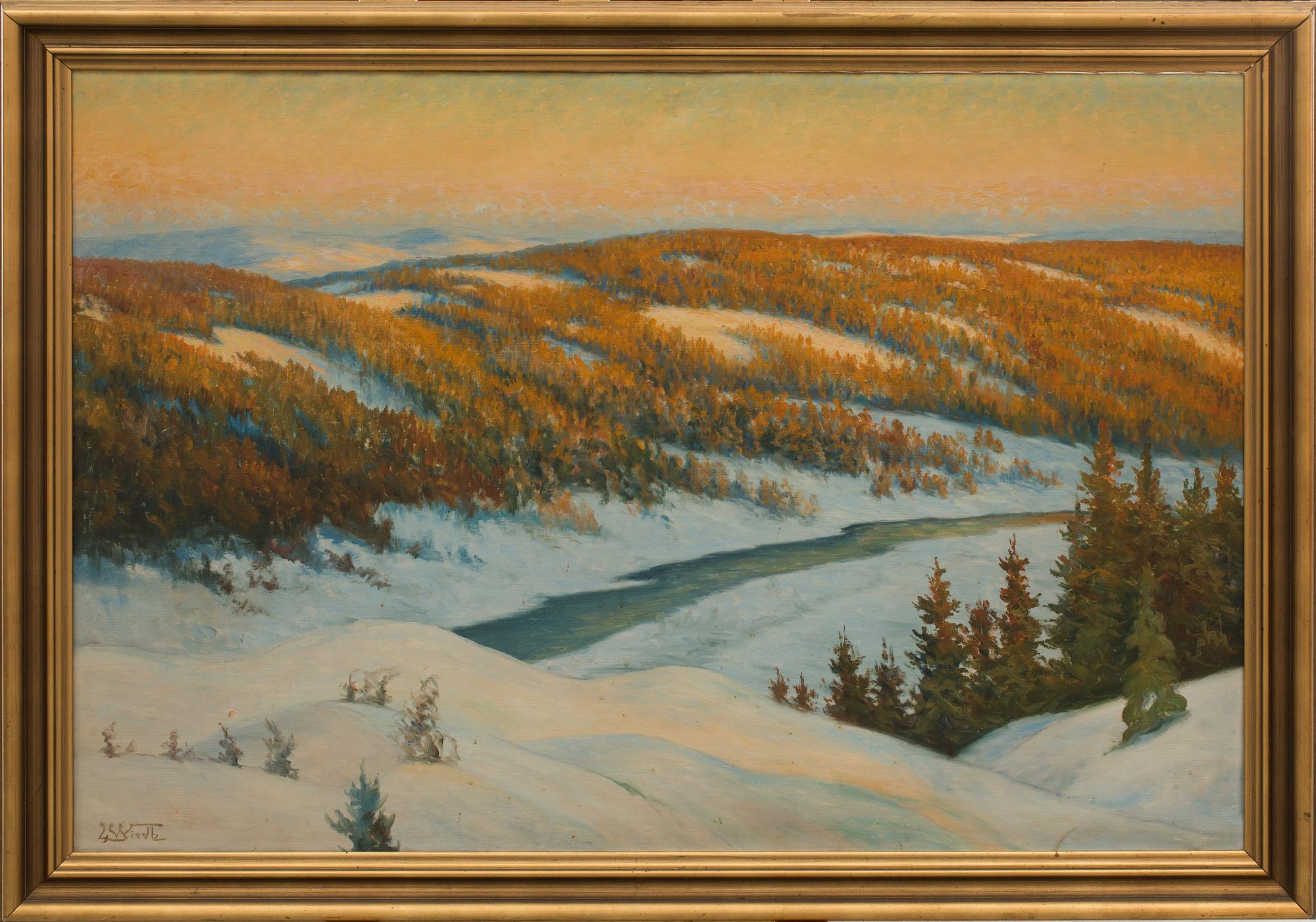 LEONARD WIEDH, olja på duk, signerad samt a tergo daterad 1913.