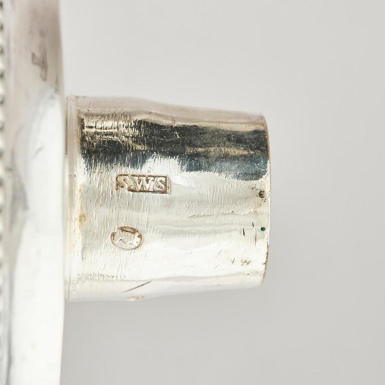 Stephan Westerstråhle, ljusstakar, ett par, silver. Stockholm 1796. Gustavianska.