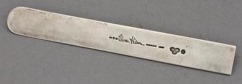 BREVKNIV, silver, Anders Nilsson, Wiwen Nilsson, Lund, 1961. Vikt 79 g.