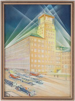 Max Ettler · MAX ETTLER. Gouache. Sign.