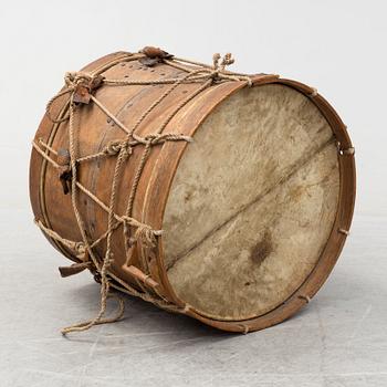 A SWEDISH VILLAGE DRUM, 18TH CENTURY.