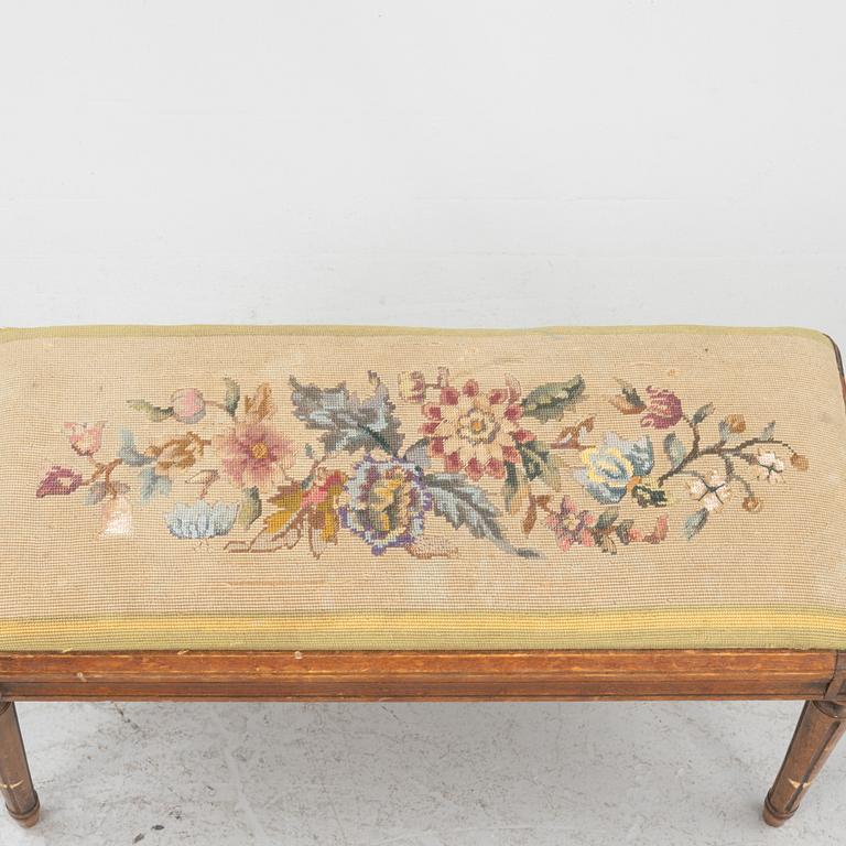 A Gustavian style bench, early 20th Century.