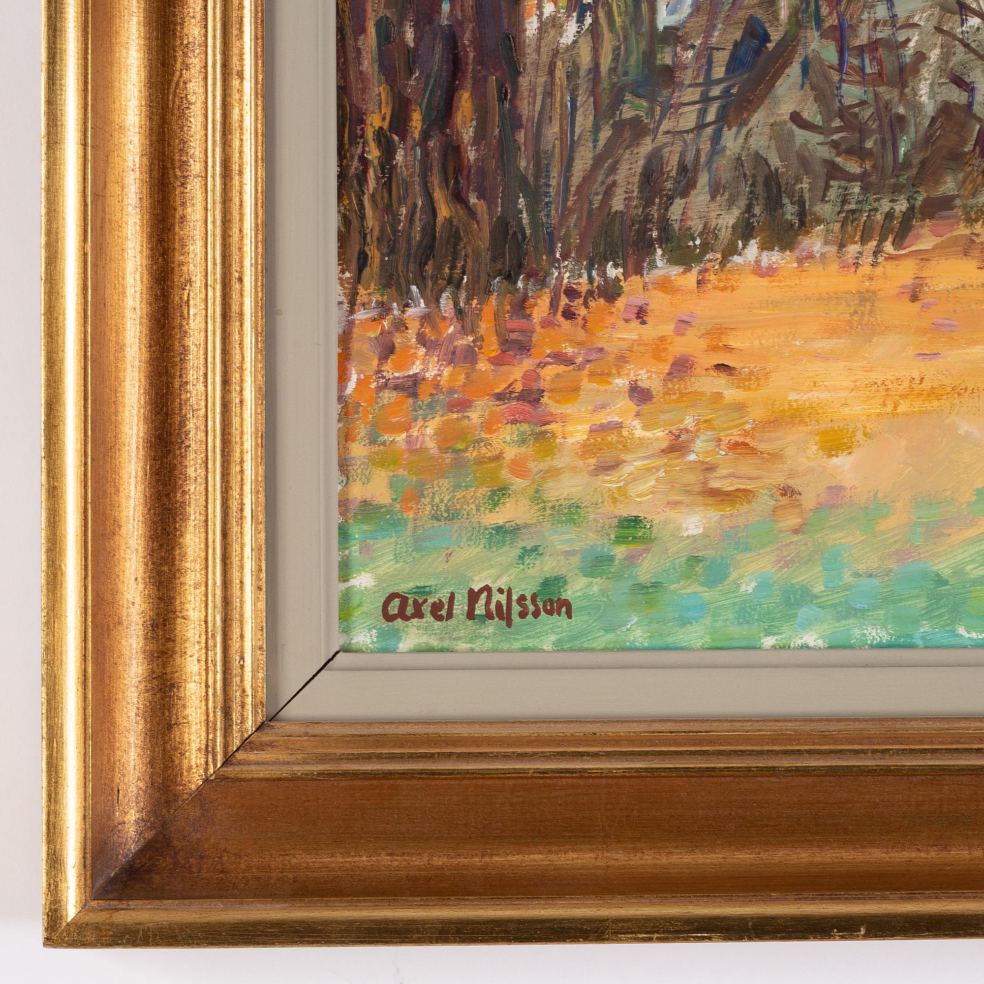 Axel Nilsson, oil on panel, signed.