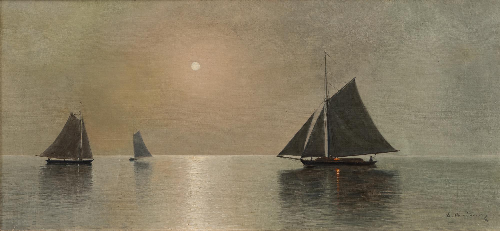 ERIK ABRAHAMSSON, MOONLIT SEASCAPE.