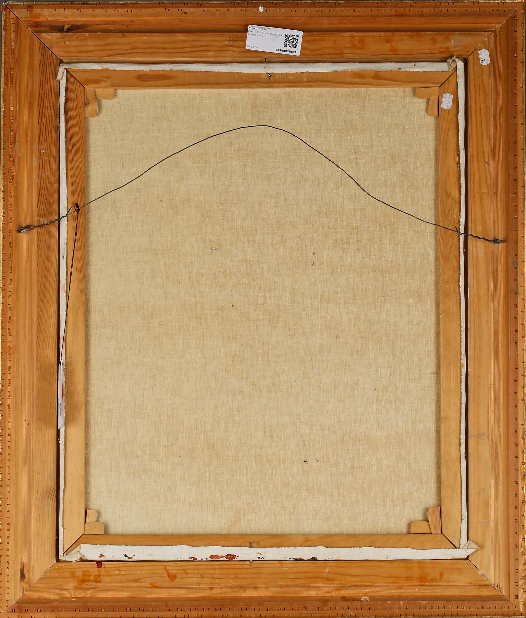 CHARLES ROKA, olja på duk, signerad.