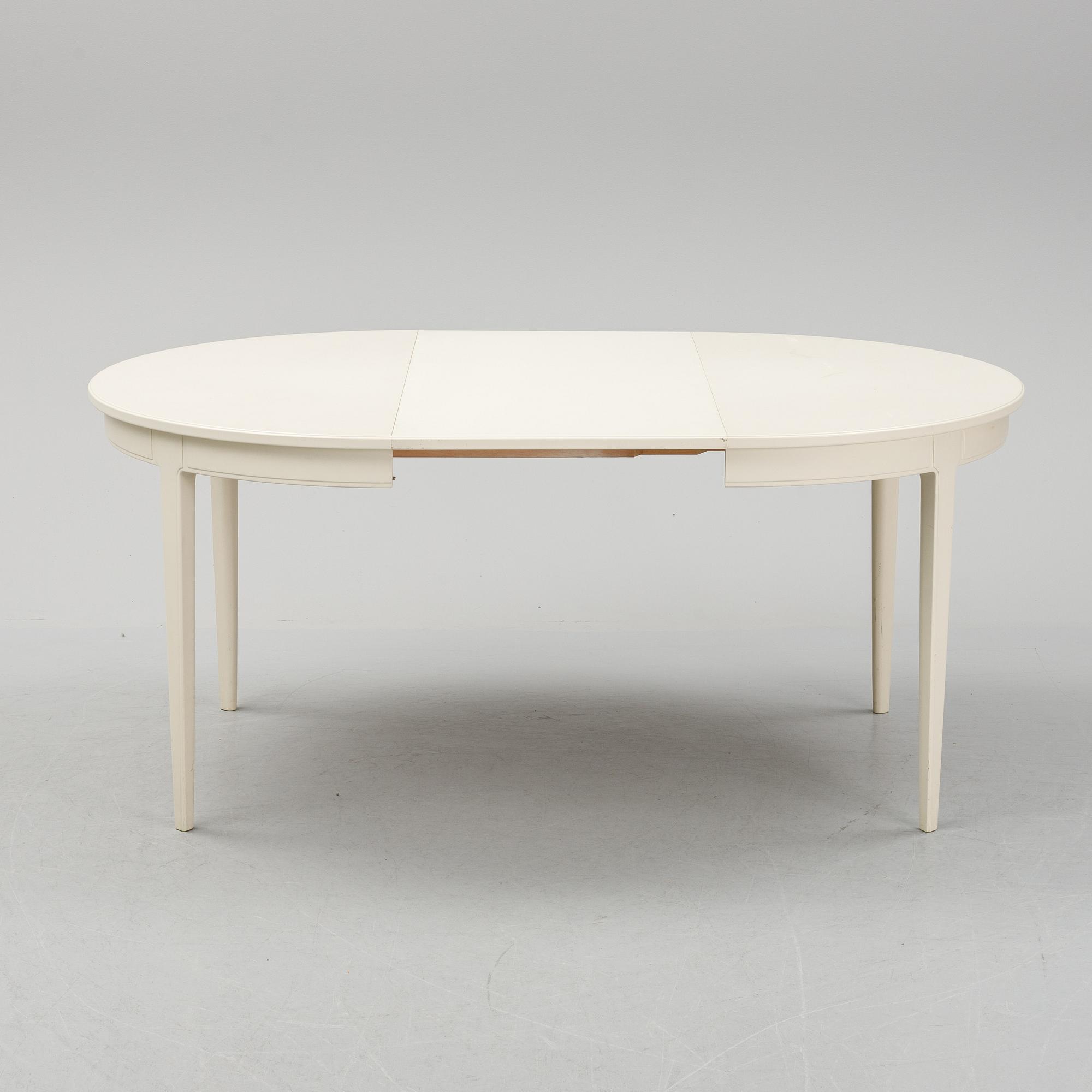 Carl Malmsten, A dinnertable and four chairs, "Talavid", by Carl Malmsten, Waggeryds Möbelfabrik AB, second half of the.