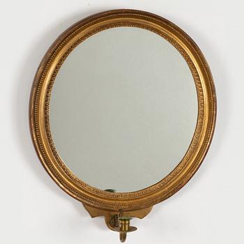 A pair of Gustavian style mirror sconces, early 20th centruy.