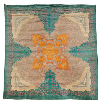 CARPET. Knotted pile. 385,5 x 380. Sweden/Finland the first quarter of the 20th century.