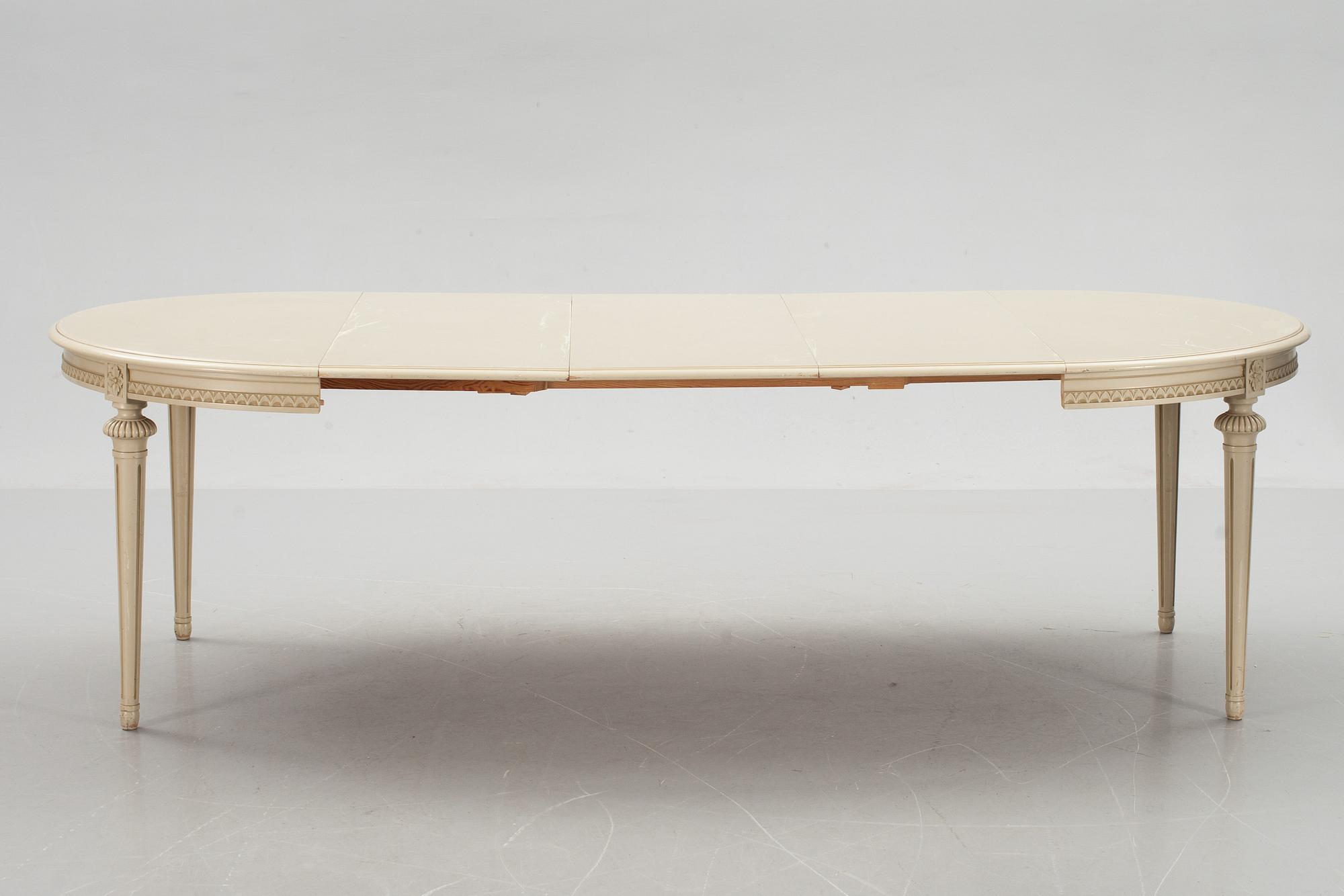 MATSALSGRUPP, 9 delar, gustaviansk stil. 1900-talets andra hälft.