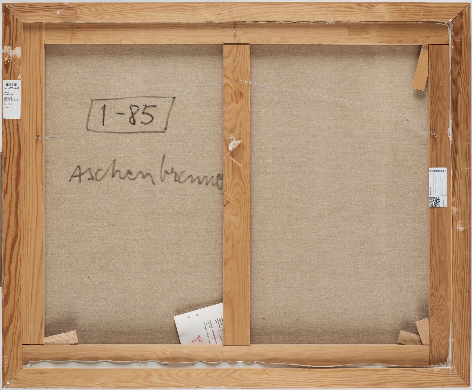 Lennart Aschenbrenner, oil on canvas, signed and dated-85.