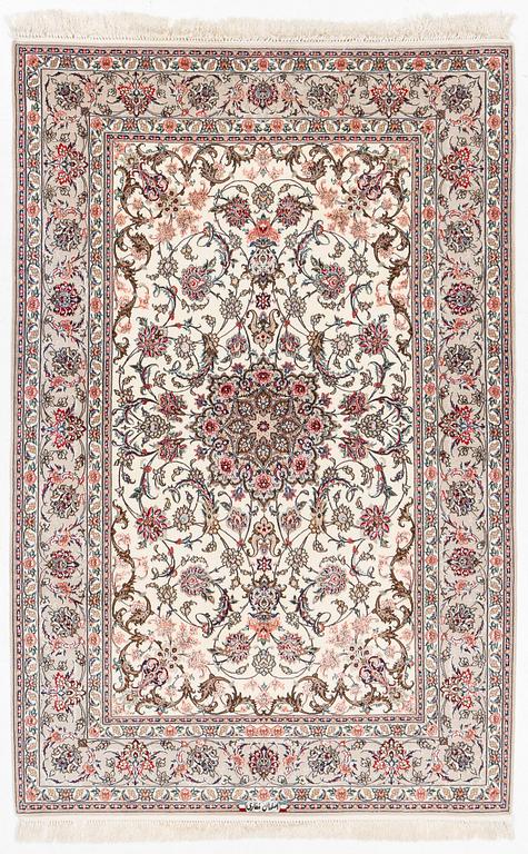 Rug, Isfahan, silk inlay and silk warp, 240x160 cm.