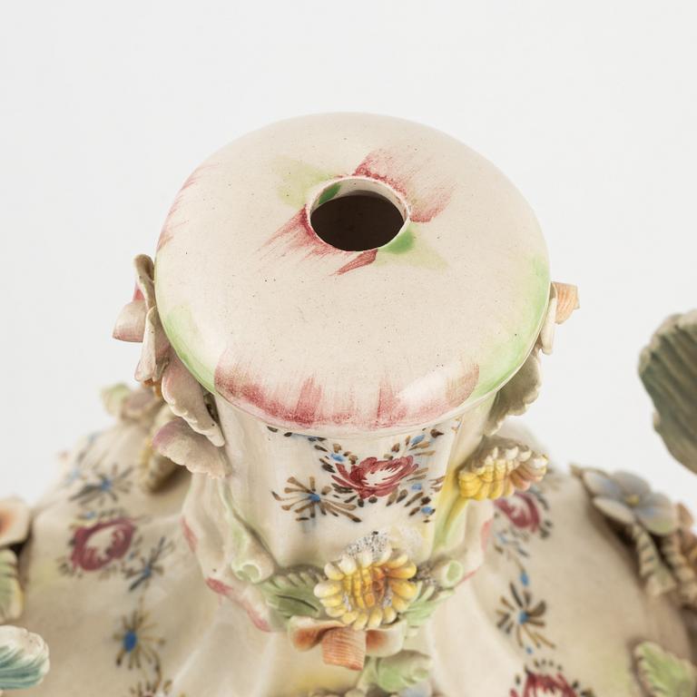 A ceramic table lamp, Ardalt Dresden, Nove, Italy, 21st Century.