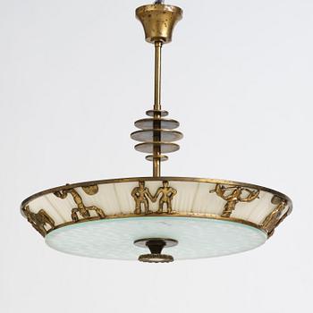 Bröderna Malmströms Metallvarufabrik, a ceiling lamp model "1566", Malmö, 1940s.