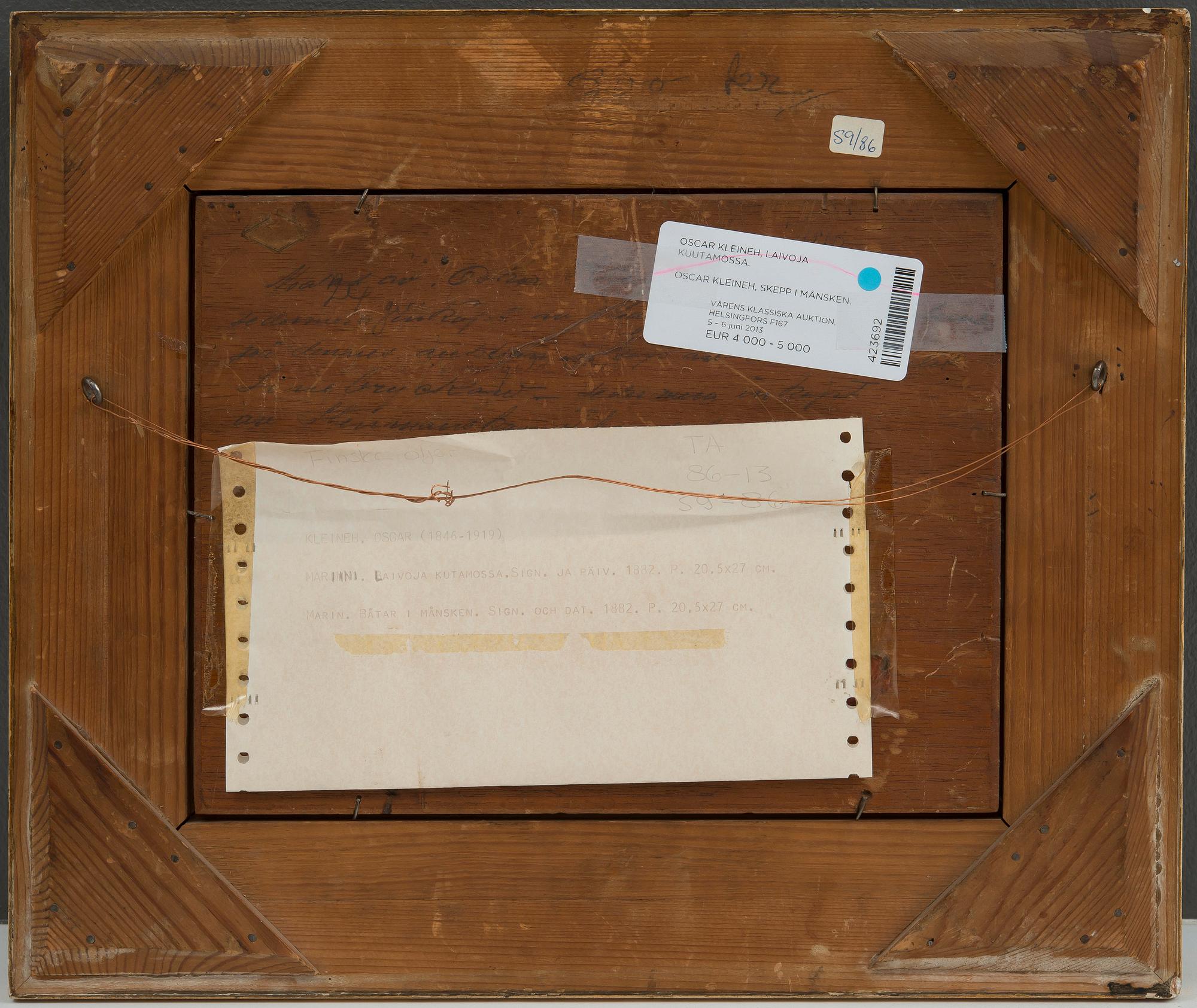 Oscar Kleineh, SHIPS IN MOONLIGHT.