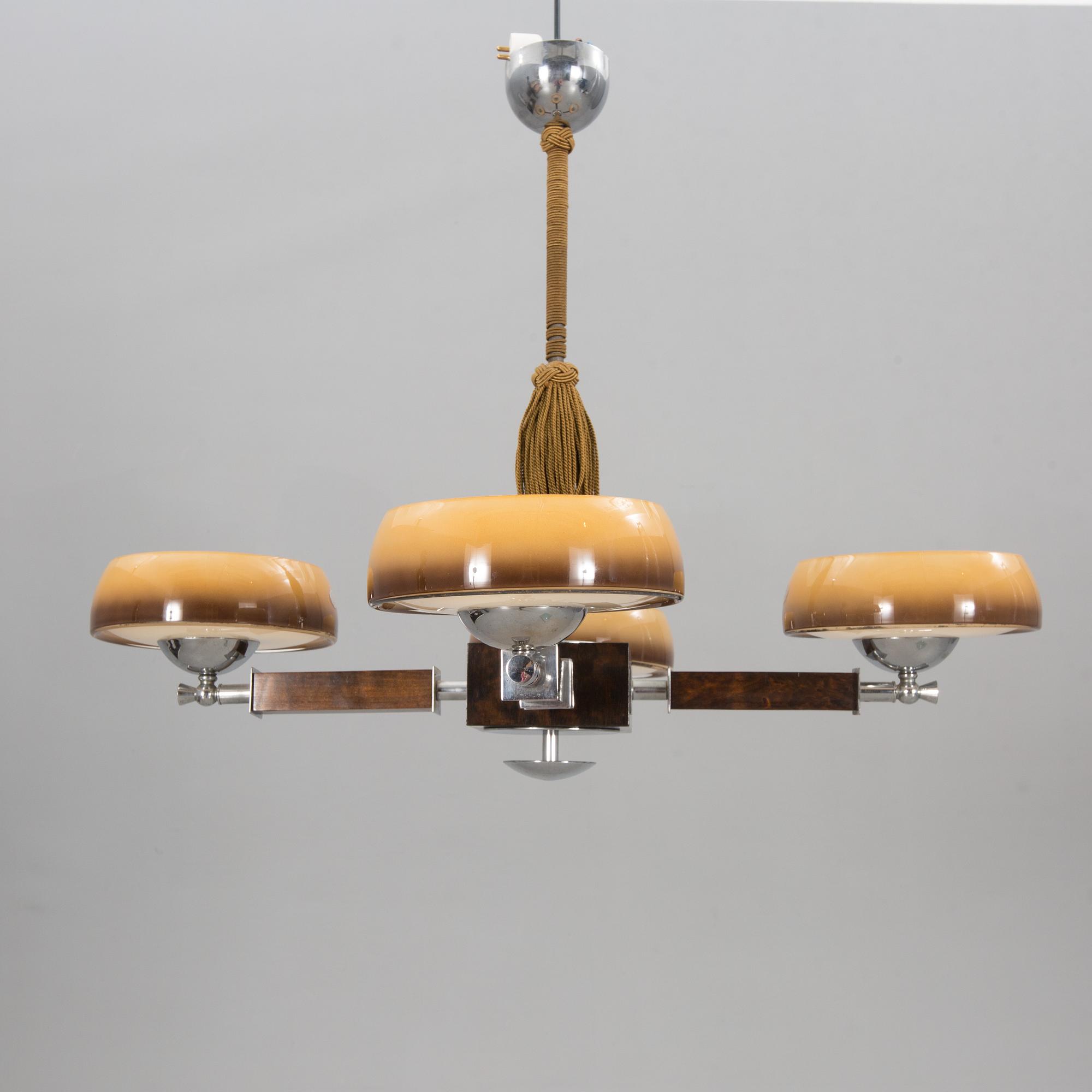 TAKLAMPA, funkis, 1930/40-tal, Meissen.