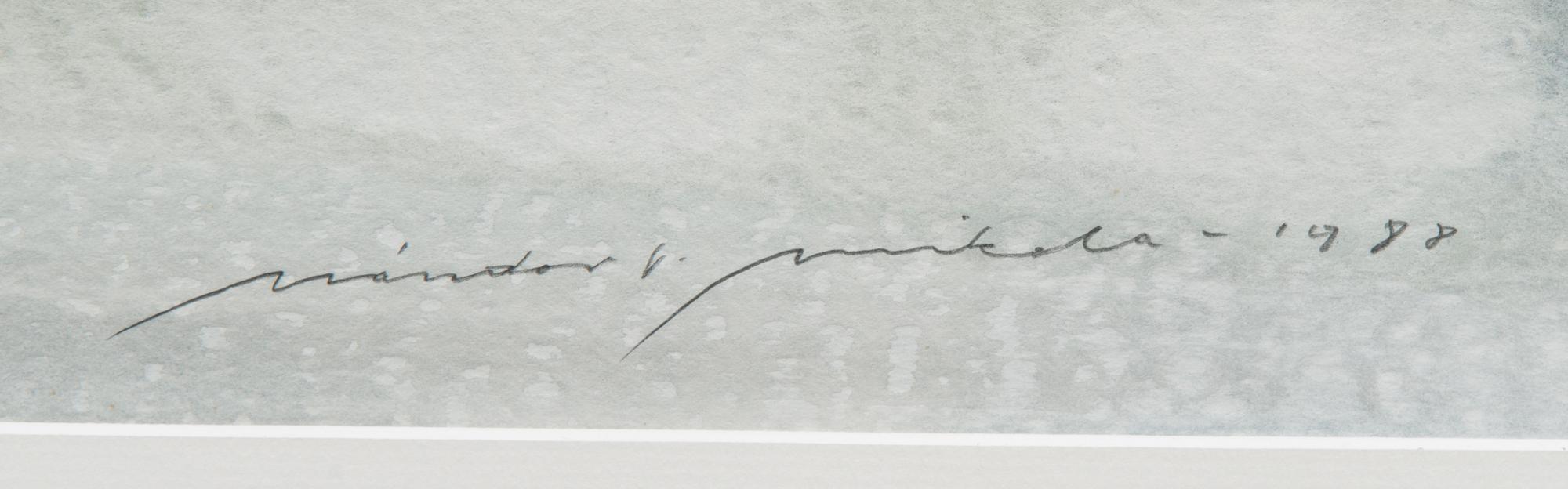 NANDOR MIKOLA, blandteknik, signerad och daterad 1988.