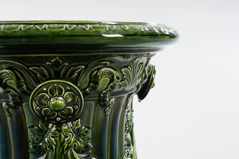 A majolica pedestal by Rörstrand, late 19th century.