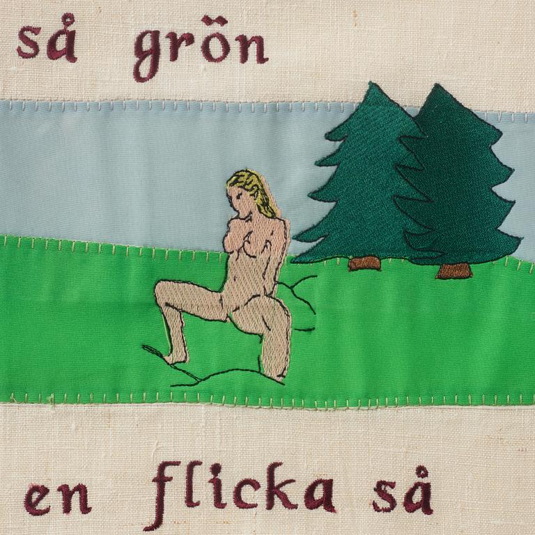 Anna Hansson, utförd 2005, broderi på duk.