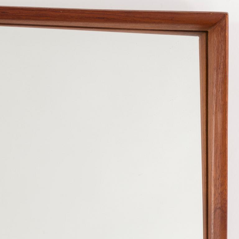 A Danish teak mirror, signed TH Poss, Copenhagen, probably 1950s / 60s.
