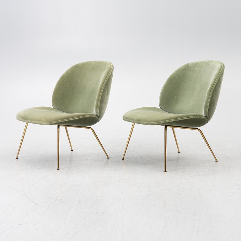 GamFratesi, a pair of 'Beetle Lounge Chairs', Gubi, Denmark.