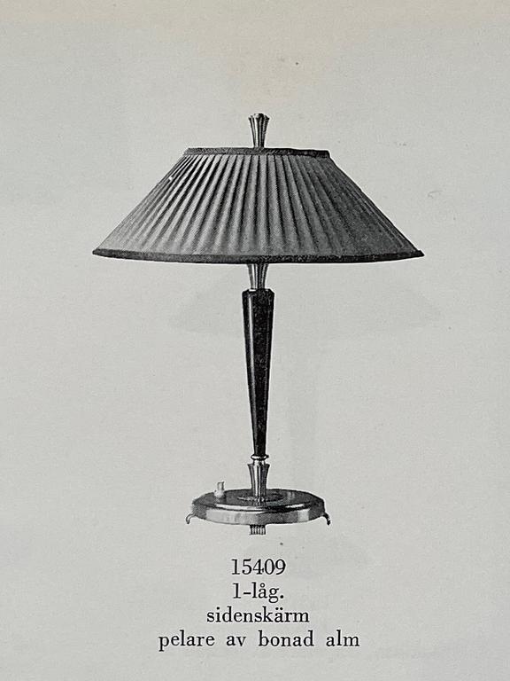 Harald Notini, a table lamp, model "15409", Arvid Böhlmarks Lampfabrik, 1940s.