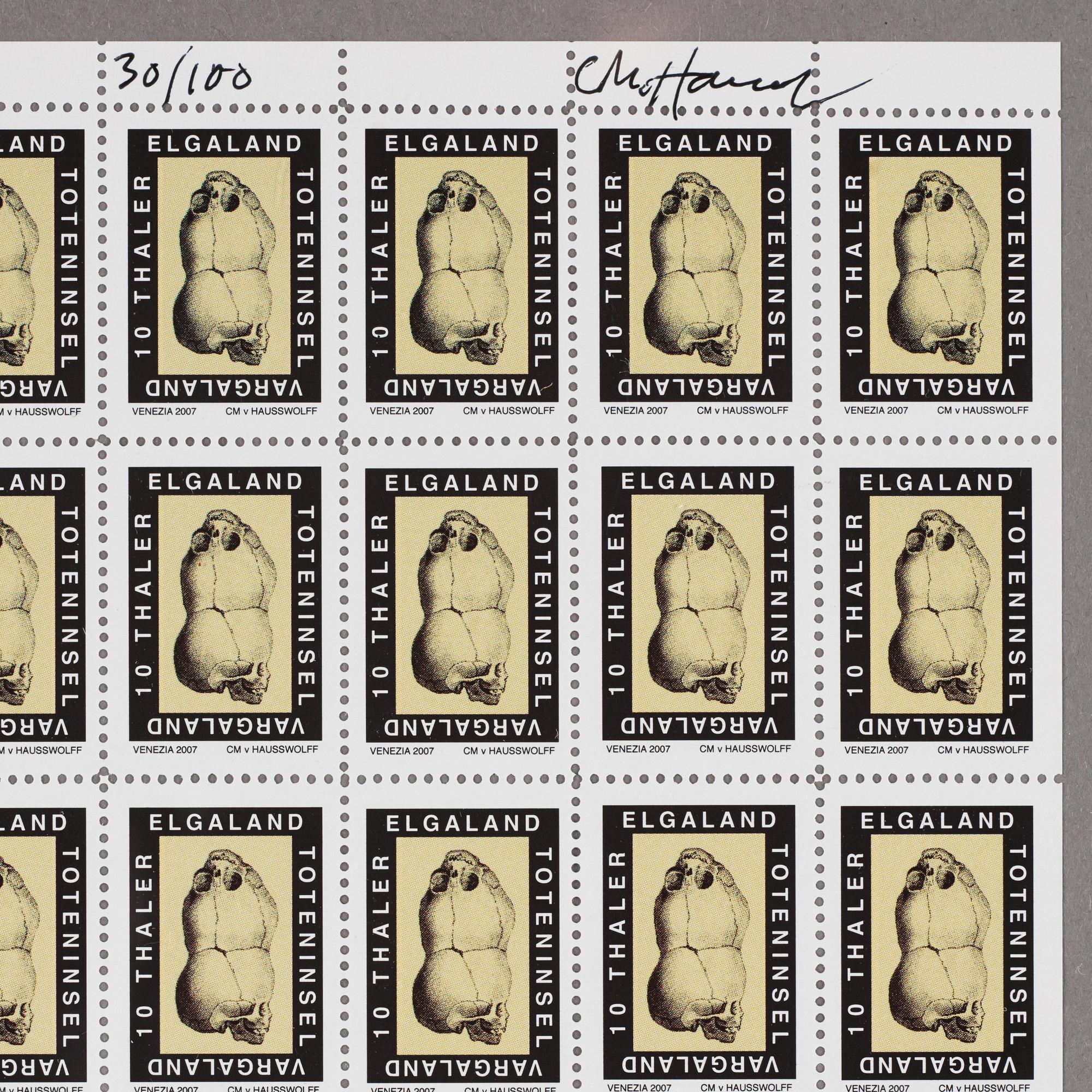 Carl Michael von Hausswolff, Stamps Elga Vargaland, Venice.