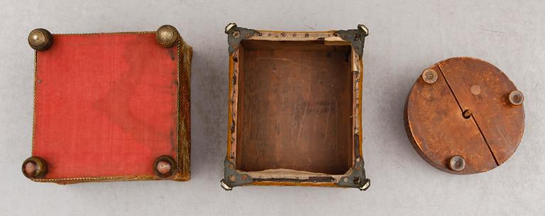 FOTPALLAR, 3 st, England, 1800-tal.
