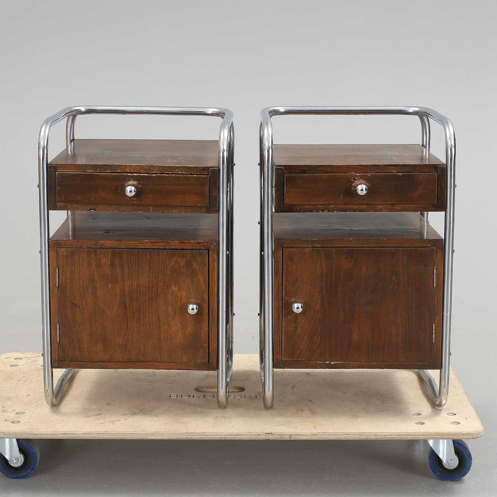 NATTDUKSBORD, ett par, funkis, 1930/40-tal.