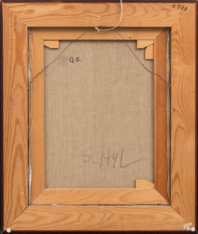 Jules Schyl, olja på duk, signerad.