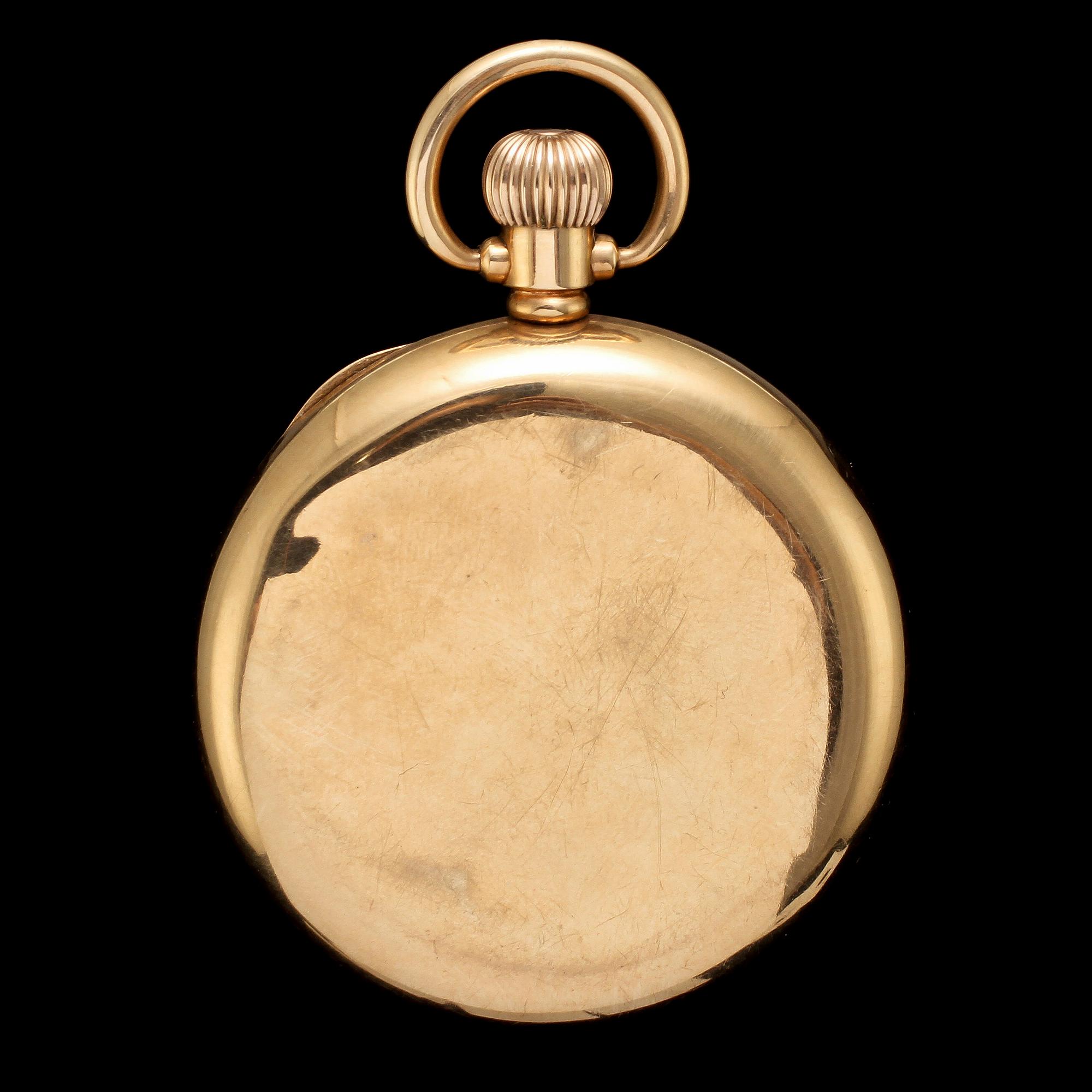 FICKUR, 9k guld, Thomas Russell & Son, Liverpool, tidigt 1900-tal. Vikt ca 85 g.