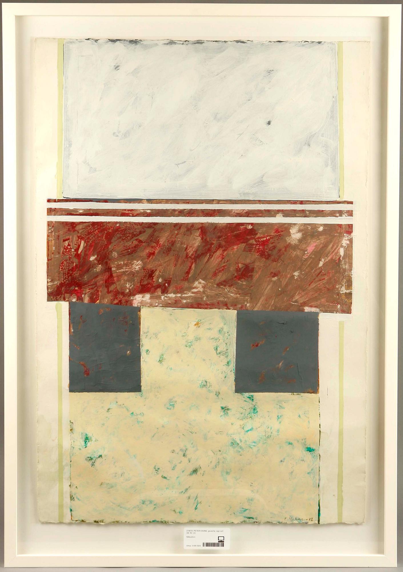 PETER HAHNE, gouache, sign och dat -82.