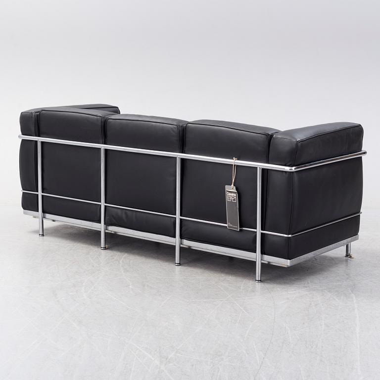 LE CORBUSIER, PIERRE JEANNERET & CHARLOTTE PERRIAND, an 'LC2' sofa from Cassina, Italy.