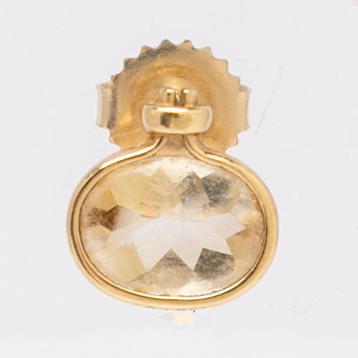 Vivianna Torun Bülow-Hübe, Earrings, a pair, "Savannah", 18K gold with citrines.