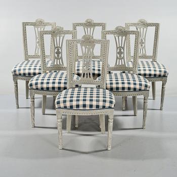 STOLAR, 6 st, sengustavianska, Lindome, omkring år 1800.