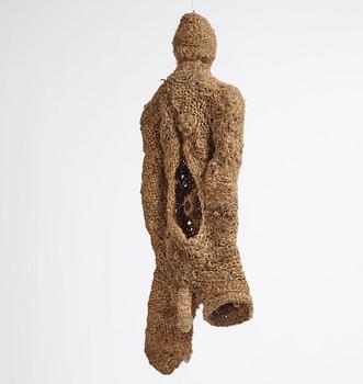 Ewa Pachucka, sculpture "The Open man", crocheted, ca 124 x 47 cm, signed Eva Jaroszyńska 1969.
