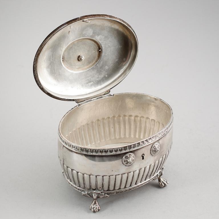 SOCKERSKRIN, silver, K Andersson, Stockholm 1918. Vikt ca 506 gram.