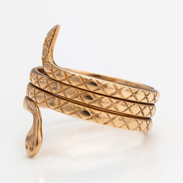 A 14K gold ring "Snake". Kalevala Koru, Helsinki 2003.