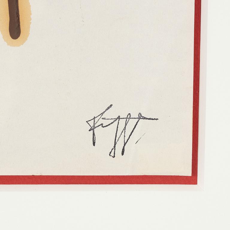 Eddie Figge, oil on paper, signed with stamp.