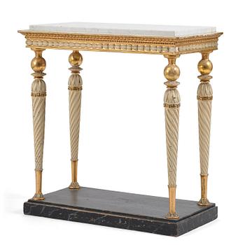 38. A late Gustavian giltwood console table attributed to Hedberg & Lindblad (active in Stockholm 1802-05).