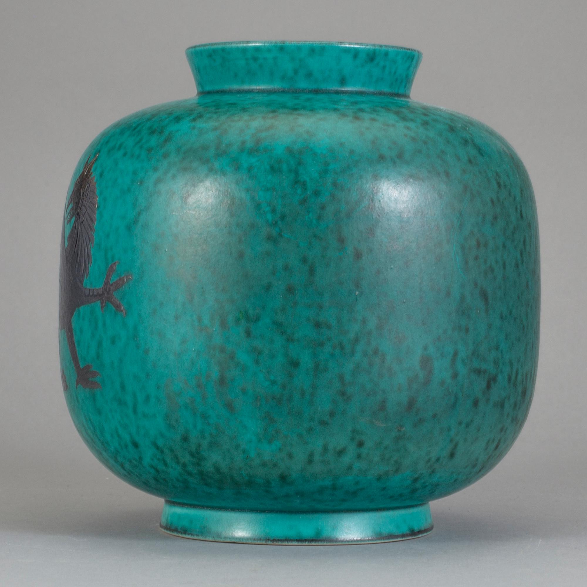 VAS, stengods, "Argenta", Wilhelm Kåge, Gustavsberg, 1948.