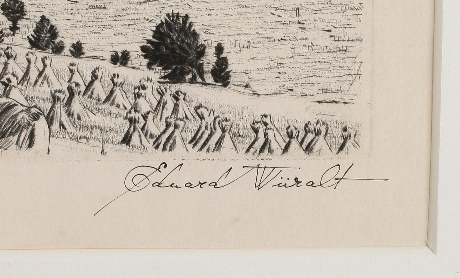 EDUARD WIIRALT, etsning, signerad och daterad 1943.