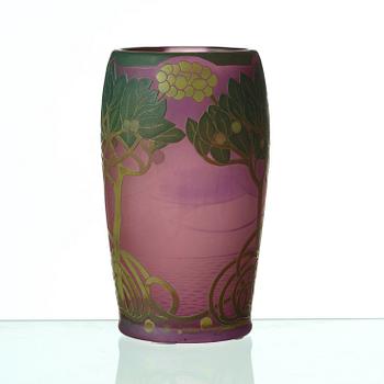 FRITZ BLOMQVIST, an Art Nouveau cameo glass vase, Orrefors Sweden ca 1915-16.