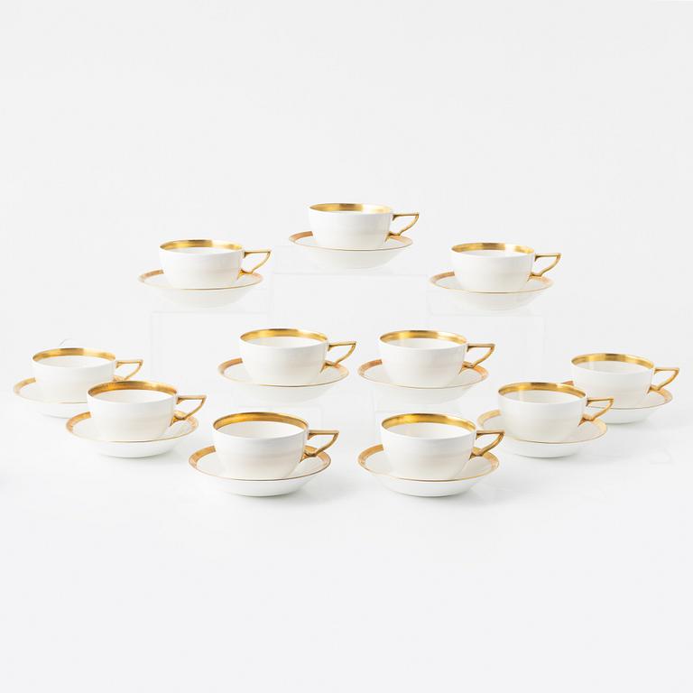 Karin Björquist, a group of eleven 'Nobel' bone china teacups, Rörstrand.