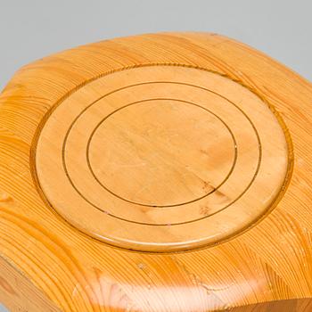 A set of two 1960/70s pine stools.
