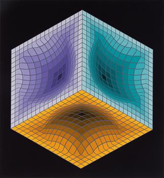 VICTOR VASARELY, portfolio with 6 silkscreens, signed in pencil and numbered 187/250.