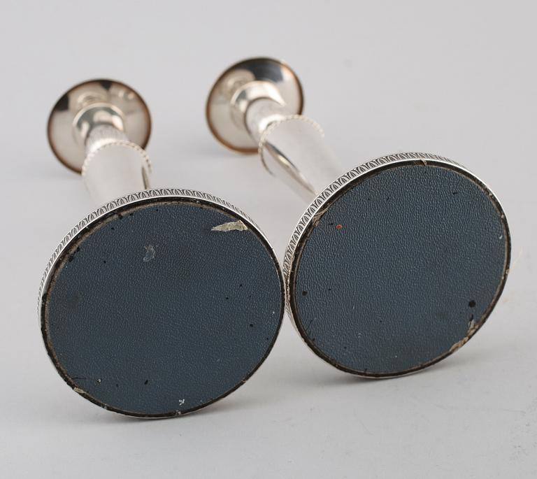 LJUSSTAKAR, 1 par, silver, Bröderna Carlsson, Göteborg 1968.